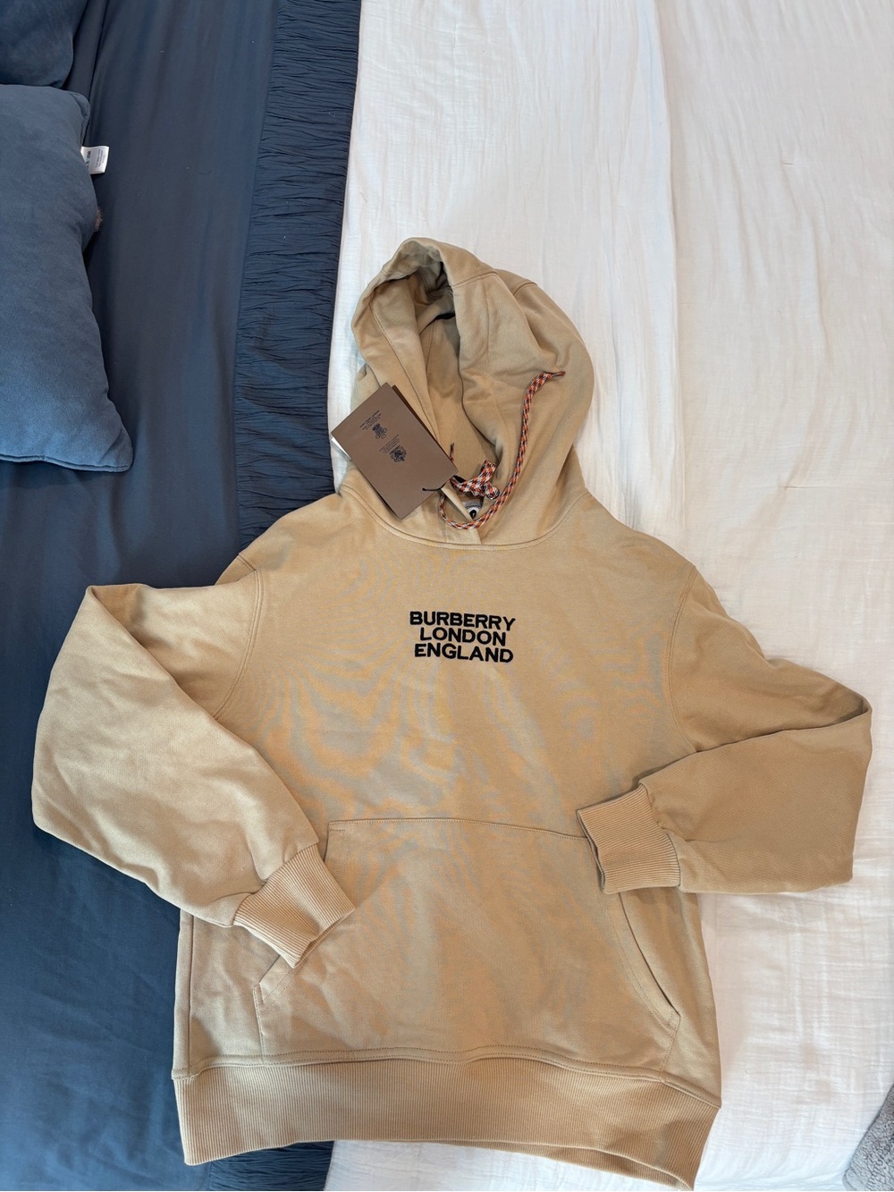 Burberry Tan Crewneck Sweatshirt with Black Logo